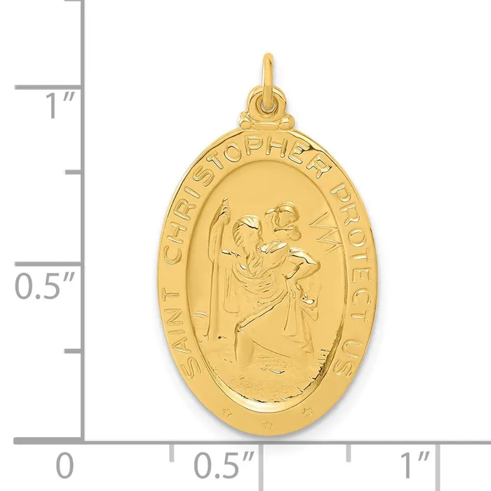 Sterling Silver 24k Goldplated Saint Christopher Hockey Medal TreasureFineJewelers Rings