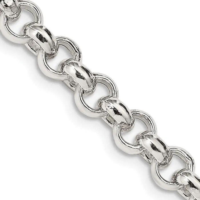 Sterling Silver 65mm Semisolid Rolo Chain TreasureFineJewelers Rings