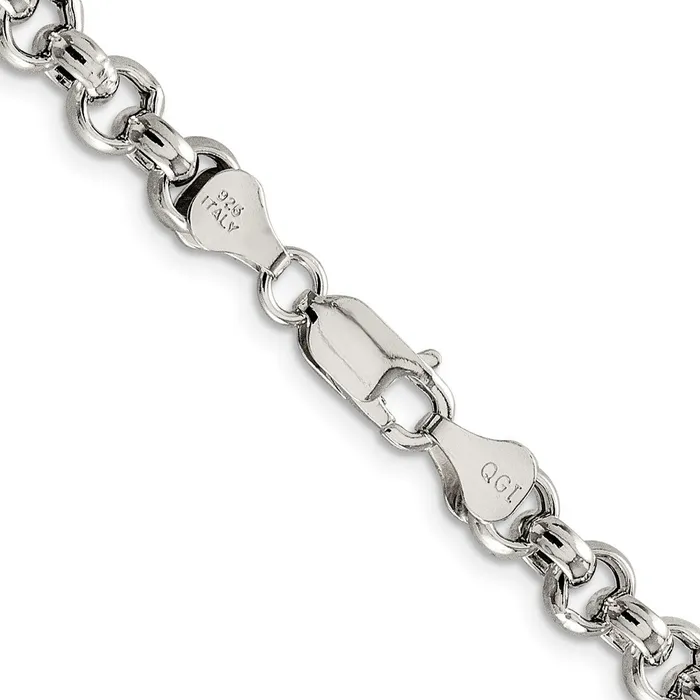 Sterling Silver 65mm Semisolid Rolo Chain TreasureFineJewelers Rings