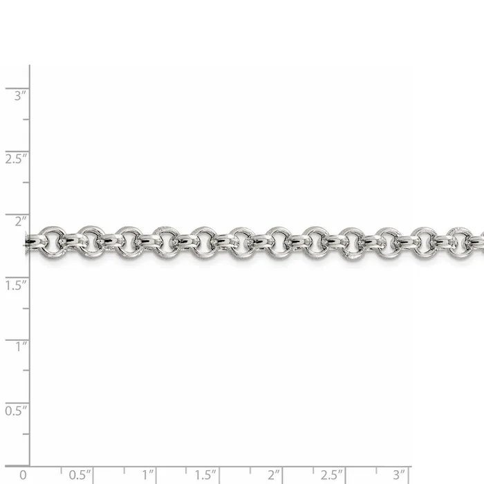 Sterling Silver 65mm Semisolid Rolo Chain TreasureFineJewelers Rings