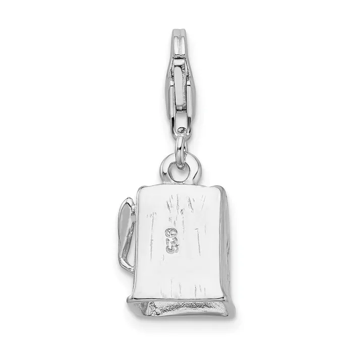 Sterling Silver Amore La Vita Rhodiumpl 3D Polished Slot Machine Charm TreasureFineJewelers Rings