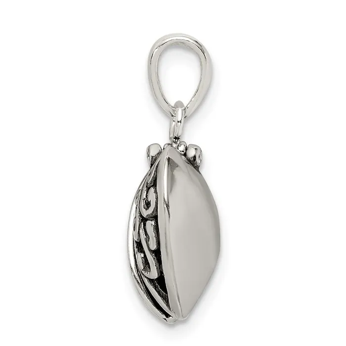Sterling Silver Antiqued Moveable Heart Pendant TreasureFineJewelers Necklaces