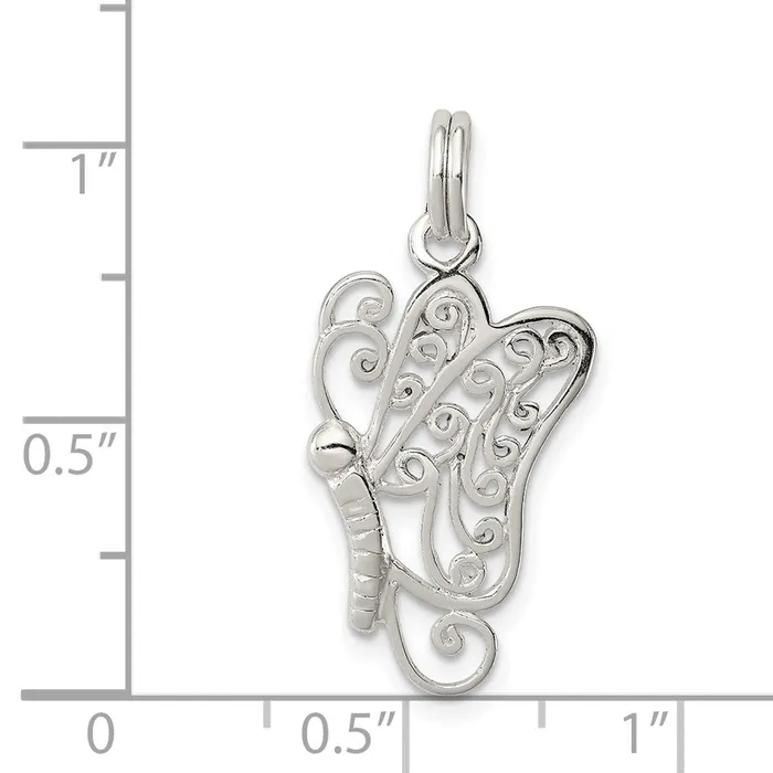 Sterling Silver Butterfly Charm TreasureFineJewelers Rings