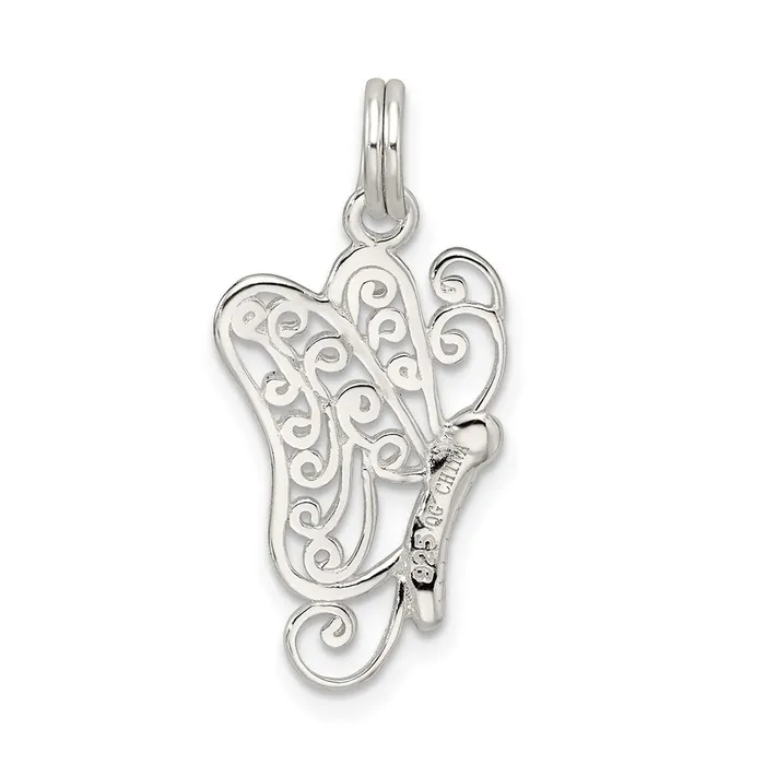 Sterling Silver Butterfly Charm TreasureFineJewelers Rings