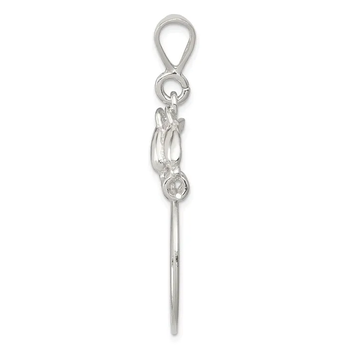 Sterling Silver Dolphin Charm Holder TreasureFineJewelers Rings