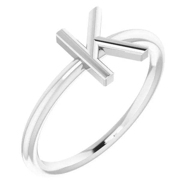 Sterling Silver Initial K Ring TreasureFineJewelers Rings