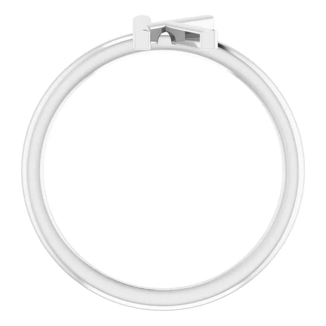 Sterling Silver Initial K Ring TreasureFineJewelers Rings