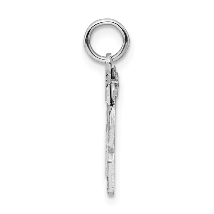 Sterling Silver Rhodiumplated Diamondcut 18 Charm TreasureFineJewelers Rings