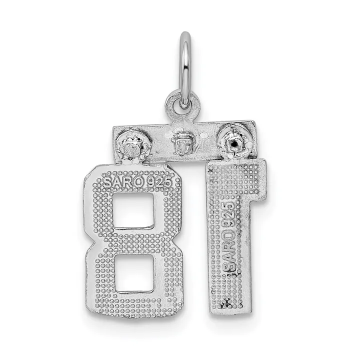 Sterling Silver Rhodiumplated Diamondcut 18 Charm TreasureFineJewelers Rings