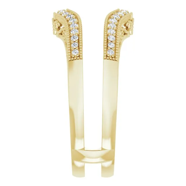 TreasureFineJeweler Rings 14K Yellow 14 CTW Natural Diamond Ring Guard