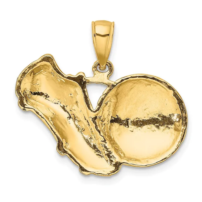 TreasureFineJewelers Charm Necklaces 14k Soccer Shoe Kicking Ball Charm