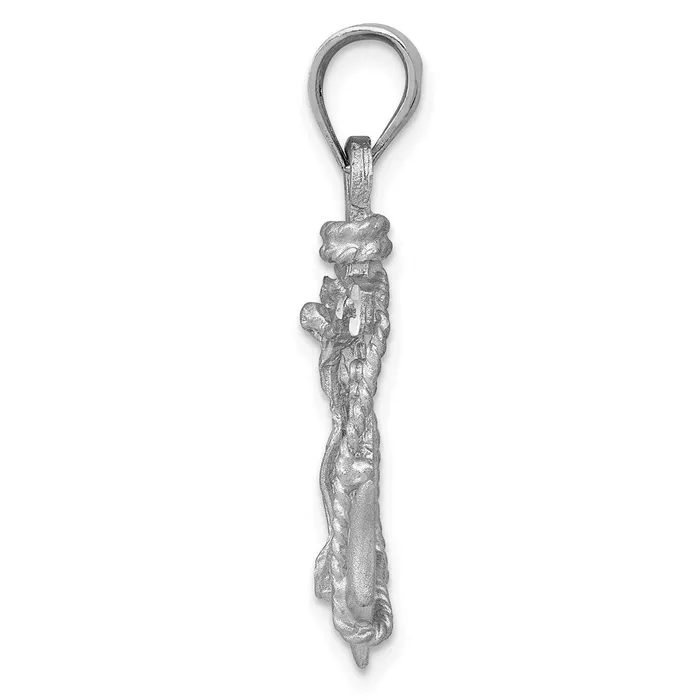 TreasureFineJewelers Necklaces 14k White Gold Mariners Cross Pendant