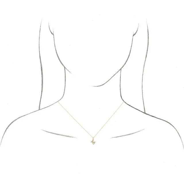 TreasureFineJewelers Necklaces 14K Yellow Gold 025 CTW Natural Diamond Petite Initial J 1618 Necklace