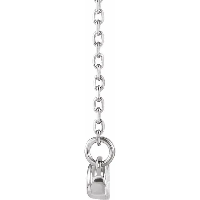 TreasureFineJewelers Necklaces Platinum 15 CTW Diamond BezelSet Bar 1618 Necklace