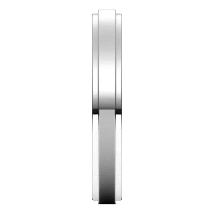 TreasureFineJewelers Rings 10K White Gold 3 mm flat edge Wedding Band