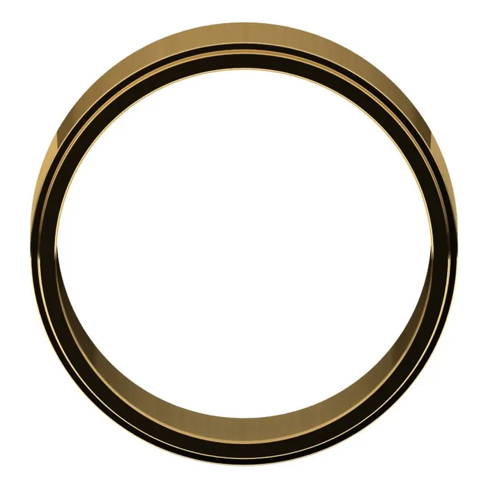 TreasureFineJewelers Rings 10K Yellow Gold 8 mm flat edge Wedding Band
