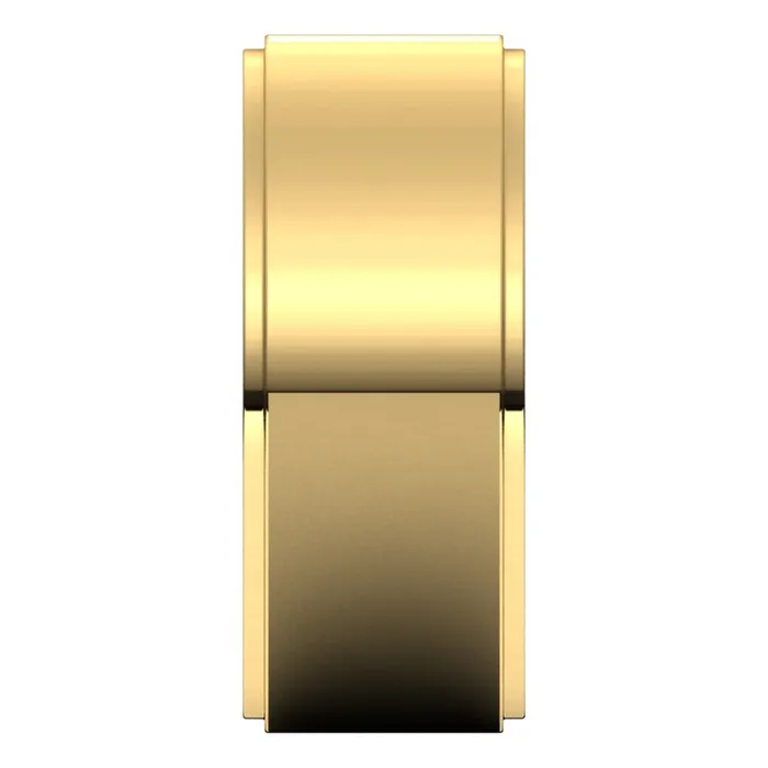 TreasureFineJewelers Rings 10K Yellow Gold 8 mm flat edge Wedding Band