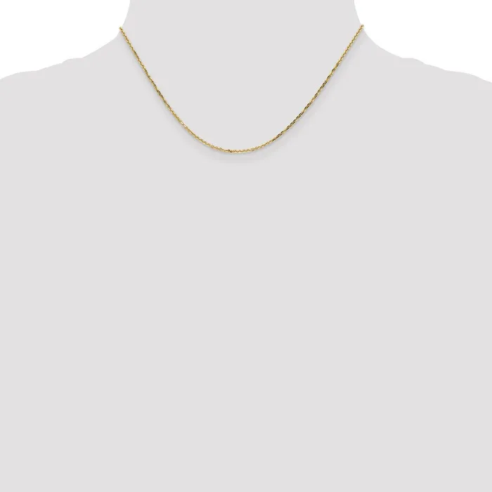 TreasureFineJewelers Rings 14k 14mm DC Round Open Link Cable Chain