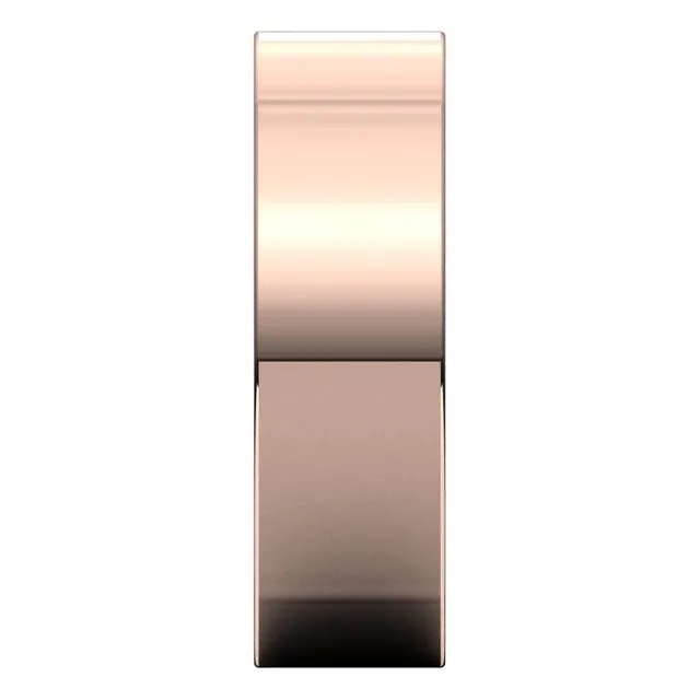 TreasureFineJewelers Rings 14K Rose Gold 6 mm Square Comfort Fit Wedding Band