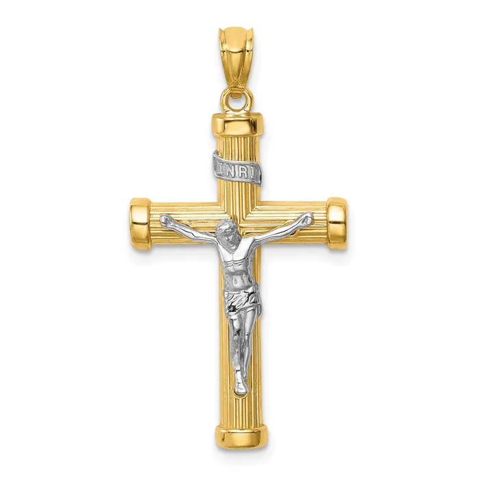 TreasureFineJewelers Rings 14K TwoTone Inri Crucifix