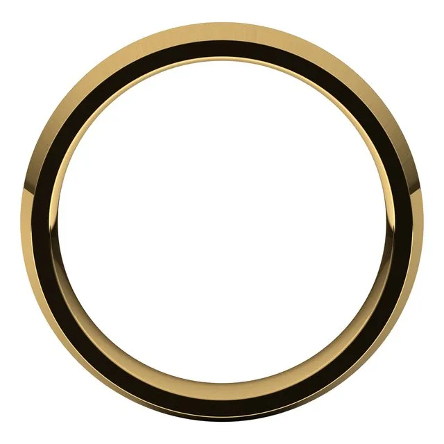 TreasureFineJewelers Rings 18K Yellow Gold 5 mm Knife Edge Comfort Fit Wedding Band