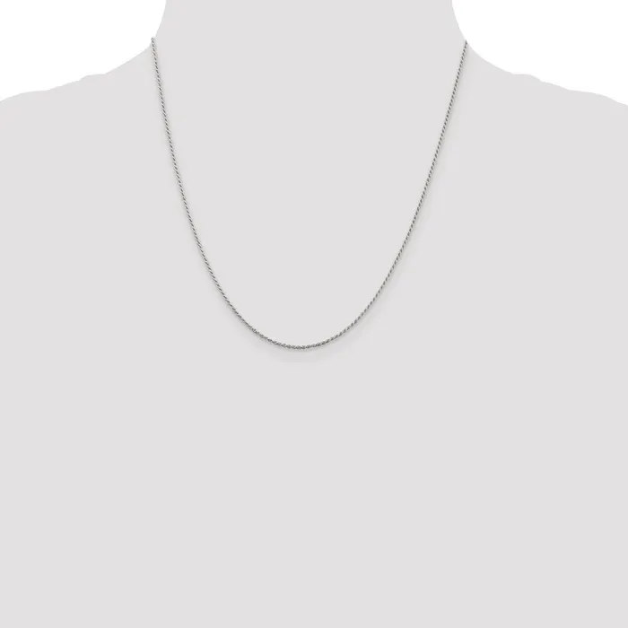 TreasureFineJewelers Rings Sterling Silver 11mm Diamondcut Rope Chain