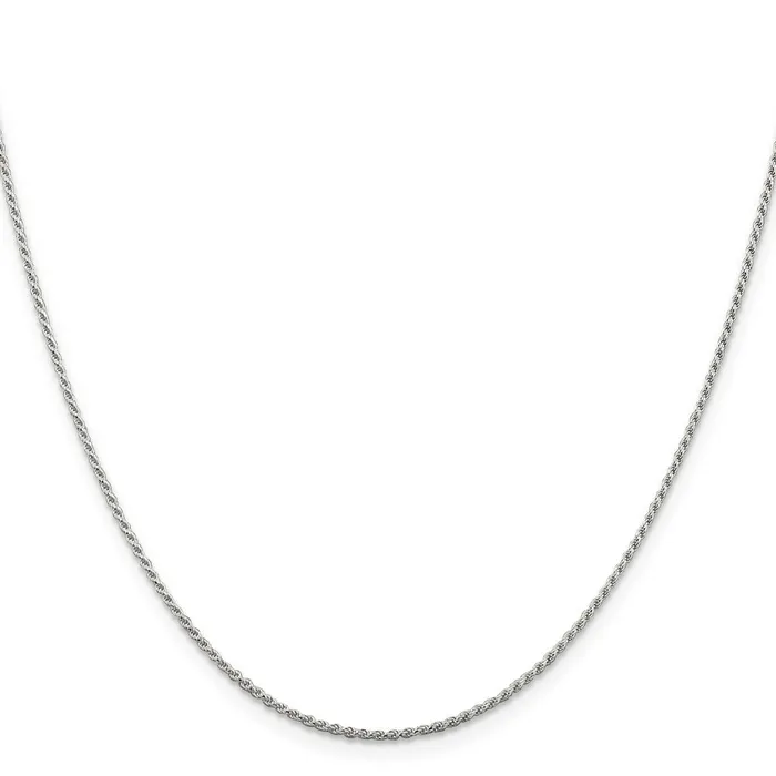 TreasureFineJewelers Rings Sterling Silver 11mm Diamondcut Rope Chain