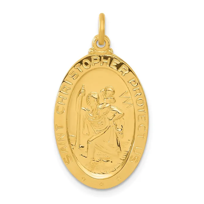 TreasureFineJewelers Rings Sterling Silver 24k Goldplated Saint Christopher Golf Medal TreasureFineJewelers Rings Sterling Silver 24k Goldplated Saint Christopher Golf Medal