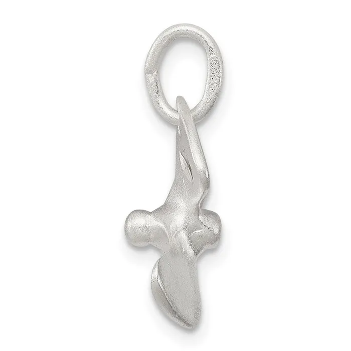 TreasureFineJewelers Rings Sterling Silver 3D DC Boat Propeller Charm