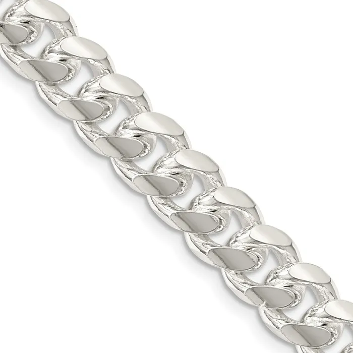 TreasureFineJewelers Rings Sterling Silver 85mm Domed w Side Dimondcut Curb Chain TreasureFineJewelers Rings Sterling Silver 85mm Domed w Side Dimondcut Curb Chain