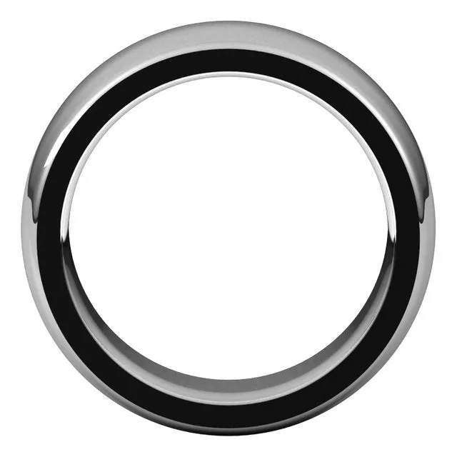 TreasureFineJewelers Rings Sterling Silver 8 mm Half Round Comfort Fit Heavy Wedding Band