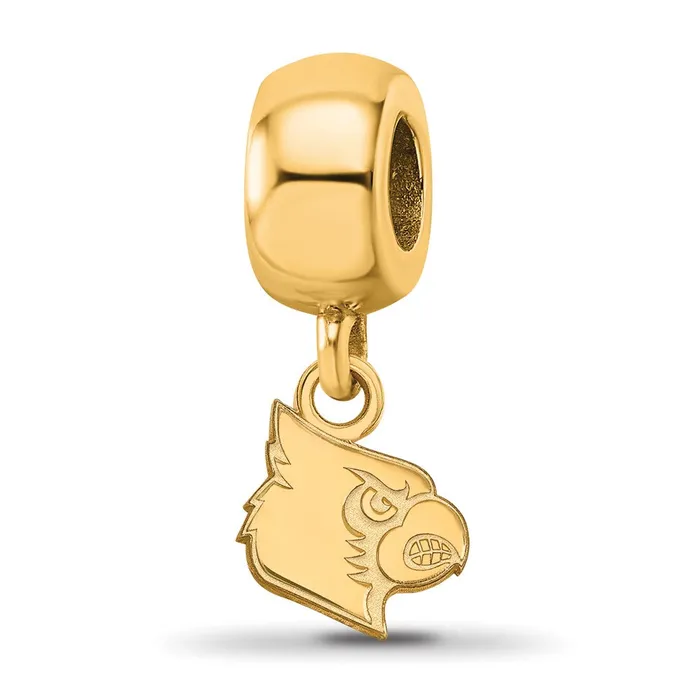 TreasureFineJewelers Rings Sterling Silver Goldplated LogoArt University of Louisville Cardinal Extra Small Dangle Bead Charm TreasureFineJewelers Rings Sterling Silver Goldplated LogoArt University of Louisville Cardinal Extra Small Dangle Bead Charm