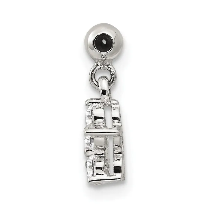 TreasureFineJewelers Rings Sterling Silver Mio Memento CZ Dangle Star Charm
