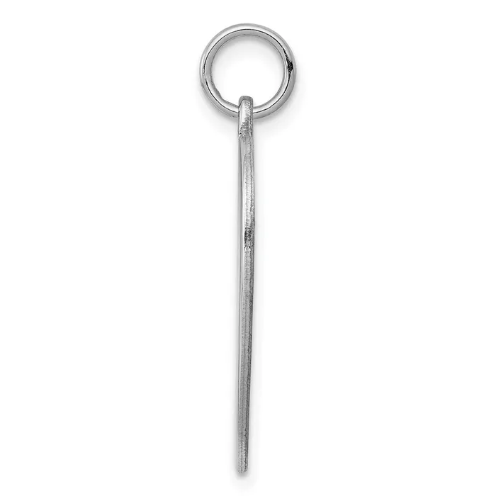TreasureFineJewelers Rings Sterling Silver Rhodplated Eng Heart Polish FrontSatin Back Disc Charm