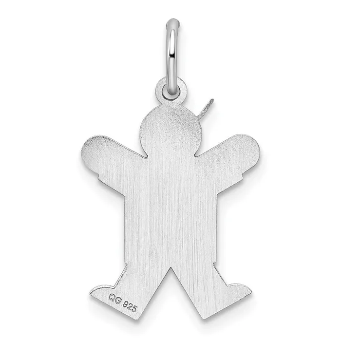 TreasureFineJewelers Rings Sterling Silver Rhodiumplated Joy Kid Charm