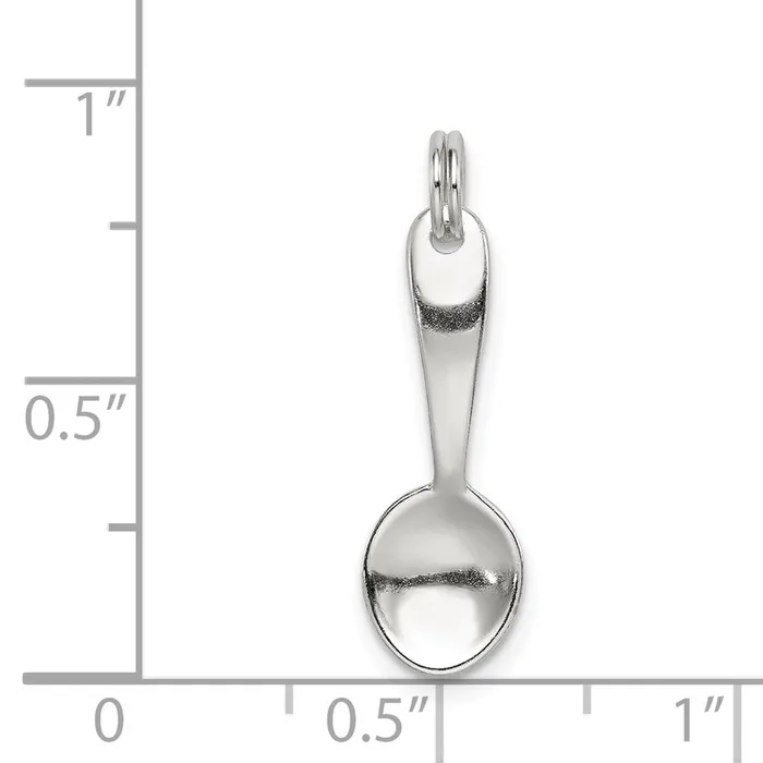 TreasureFineJewelers Rings Sterling Silver Spoon Charm