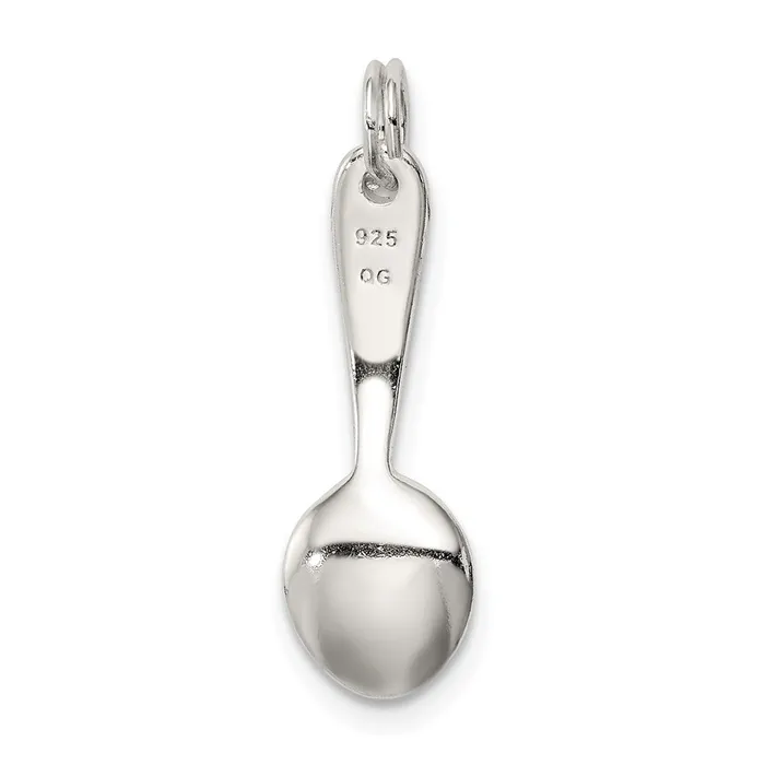 TreasureFineJewelers Rings Sterling Silver Spoon Charm