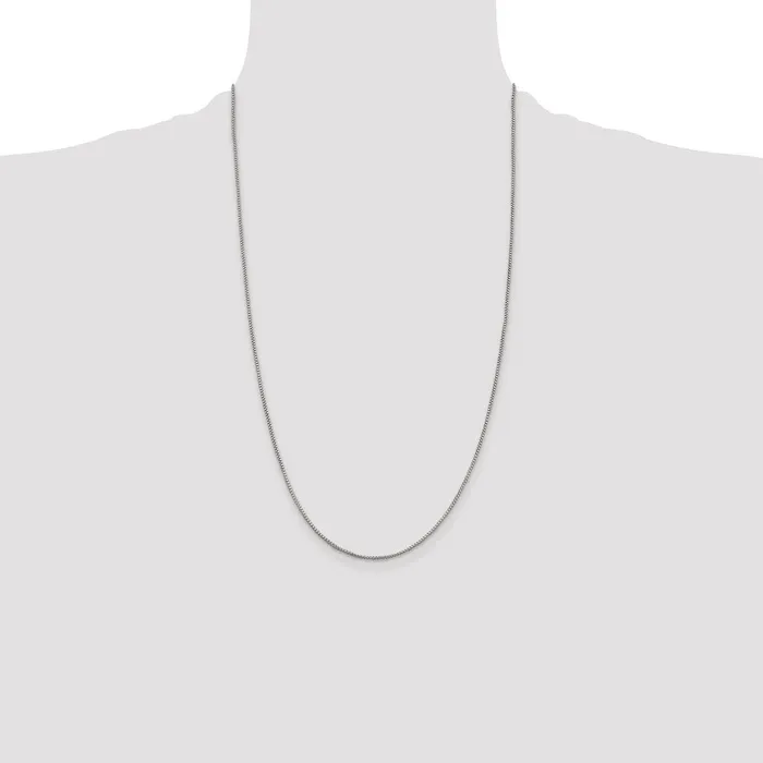 TreasureFineJewelers Sterling Silver 125mm Round Box Chain Rings