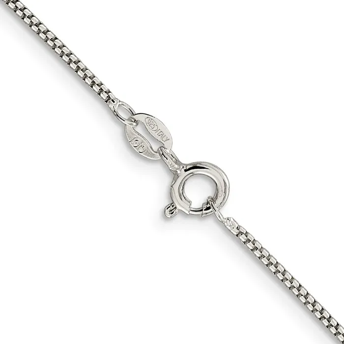 TreasureFineJewelers Sterling Silver 125mm Round Box Chain Rings
