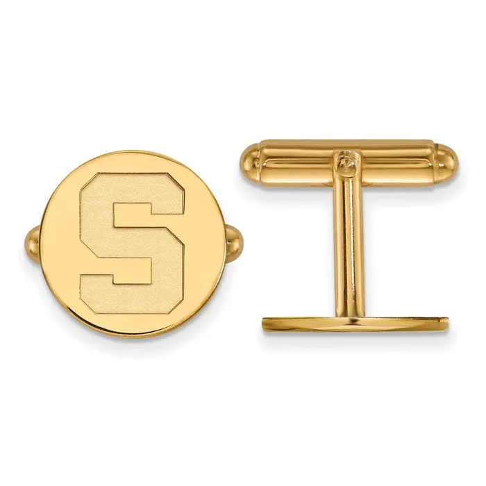 TreasureFineJewelers Sterling Silver Goldplated Michigan State University Letter S Cuff Links Rings TreasureFineJewelers Sterling Silver Goldplated Michigan State University Letter S Cuff Links Rings