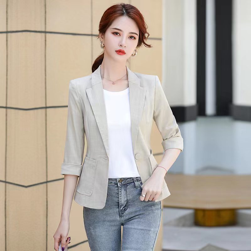 Coats & Jackets | Linen Pocket Front Blazer  –  Womens Clothing Coats & Jackets