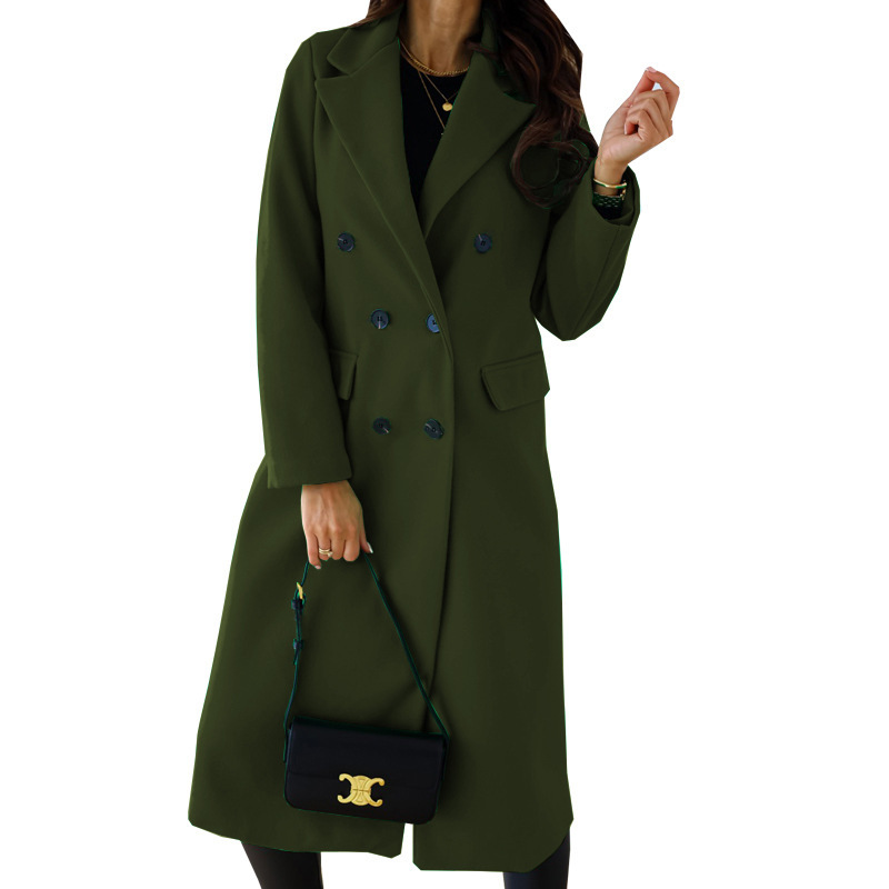 Coats & Jackets | Wool Rich Double Breasted Longline Coat  –  Womens Clothing Coats & Jackets