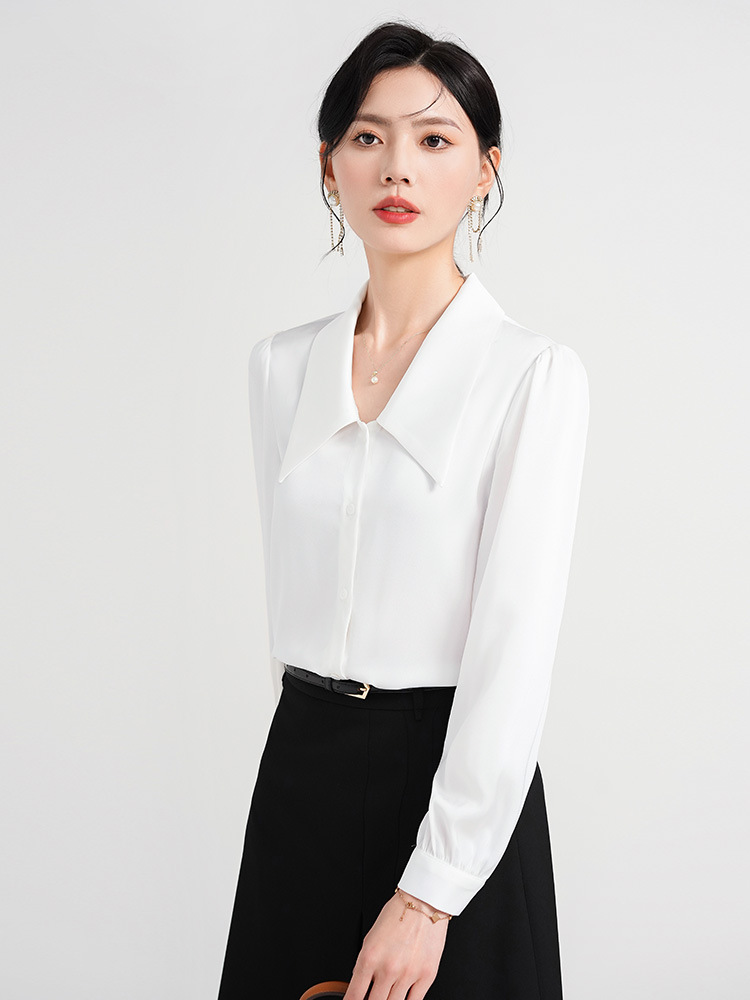 Shirts & Blouses | Pure Silk V-Neck Popover Blouse  –  Womens Clothing Shirts & Blouses