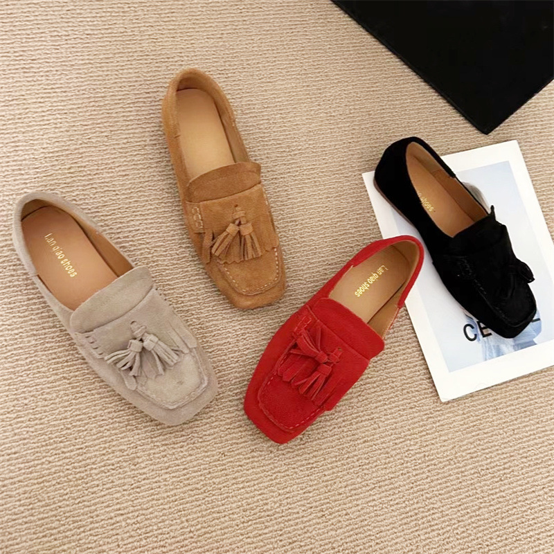 Shoes | Wide Fit Suede Tassel Flat Boat Shoes  –  Womens Footwear Shoes